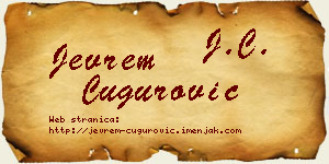 Jevrem Čugurović vizit kartica